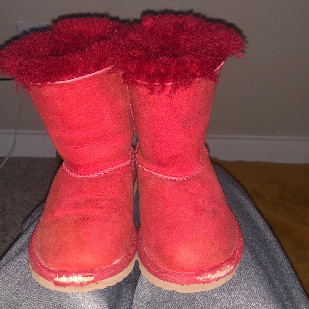 Red toddler ugg boots
